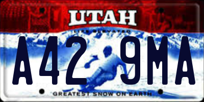 UT license plate A429MA