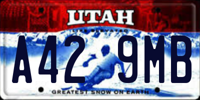 UT license plate A429MB