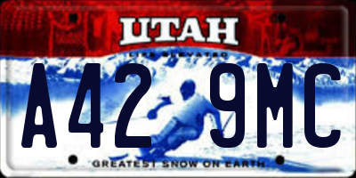 UT license plate A429MC