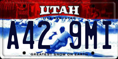 UT license plate A429MI