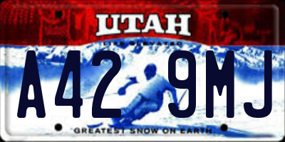 UT license plate A429MJ