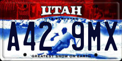 UT license plate A429MX