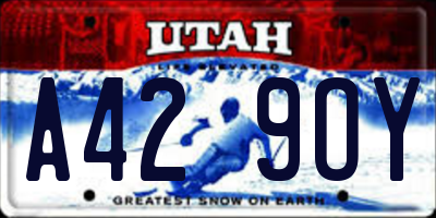 UT license plate A429OY