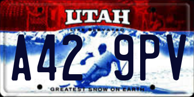 UT license plate A429PV