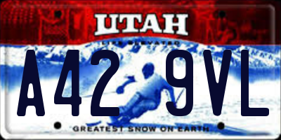 UT license plate A429VL