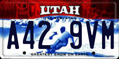 UT license plate A429VM