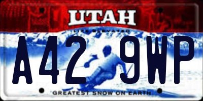 UT license plate A429WP