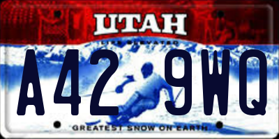 UT license plate A429WQ