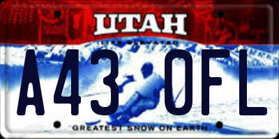 UT license plate A430FL