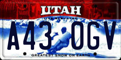 UT license plate A430GV