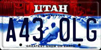 UT license plate A430LG