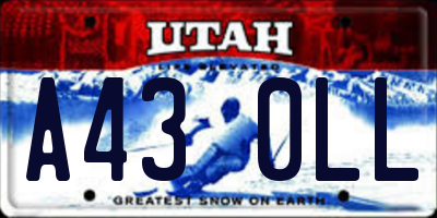 UT license plate A430LL