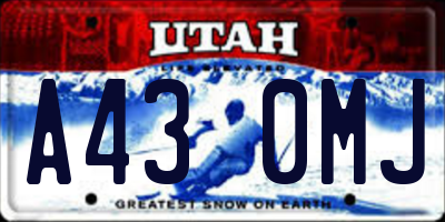 UT license plate A430MJ