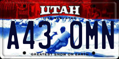 UT license plate A430MN