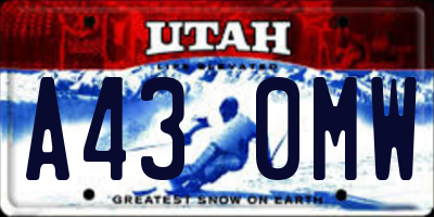 UT license plate A430MW