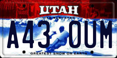 UT license plate A430UM