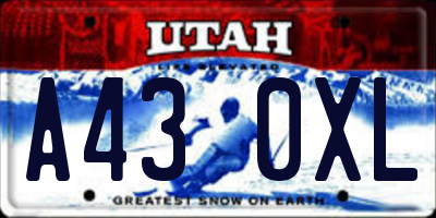 UT license plate A430XL