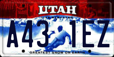 UT license plate A431EZ