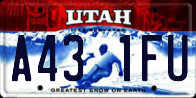 UT license plate A431FU
