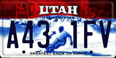 UT license plate A431FV