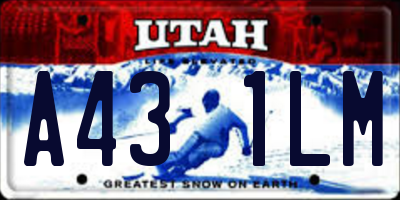UT license plate A431LM