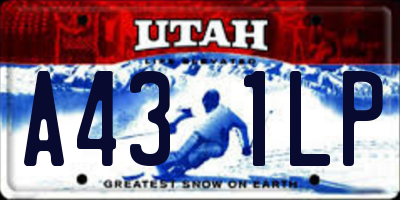 UT license plate A431LP