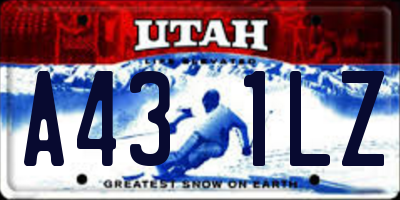 UT license plate A431LZ