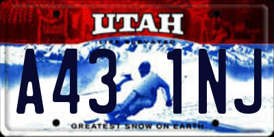 UT license plate A431NJ