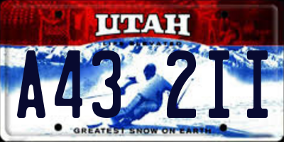 UT license plate A432II