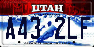 UT license plate A432LF