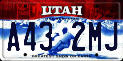 UT license plate A432MJ