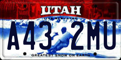 UT license plate A432MU
