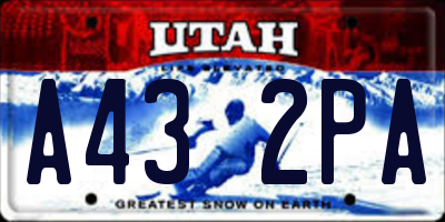 UT license plate A432PA