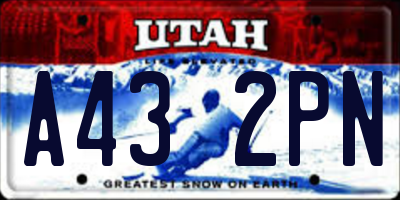 UT license plate A432PN