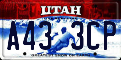 UT license plate A433CP