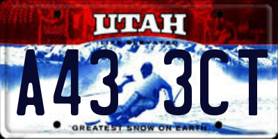 UT license plate A433CT