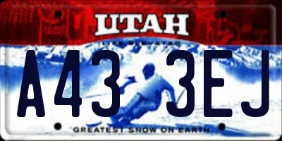 UT license plate A433EJ