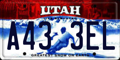 UT license plate A433EL