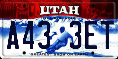 UT license plate A433ET