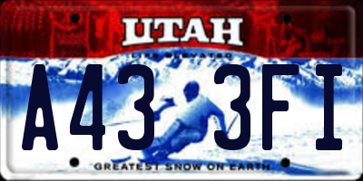 UT license plate A433FI