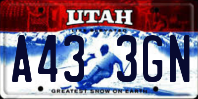 UT license plate A433GN