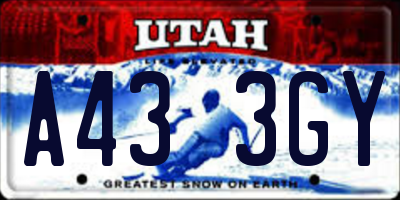 UT license plate A433GY