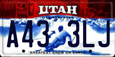 UT license plate A433LJ
