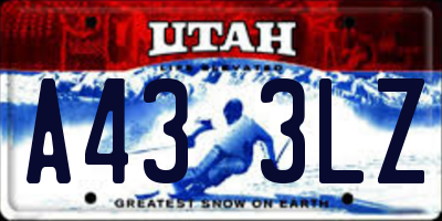 UT license plate A433LZ