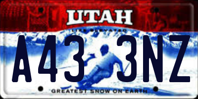 UT license plate A433NZ