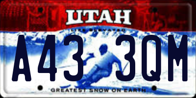 UT license plate A433QM