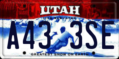 UT license plate A433SE