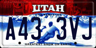 UT license plate A433VJ