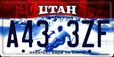 UT license plate A433ZF