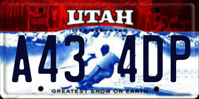 UT license plate A434DP
